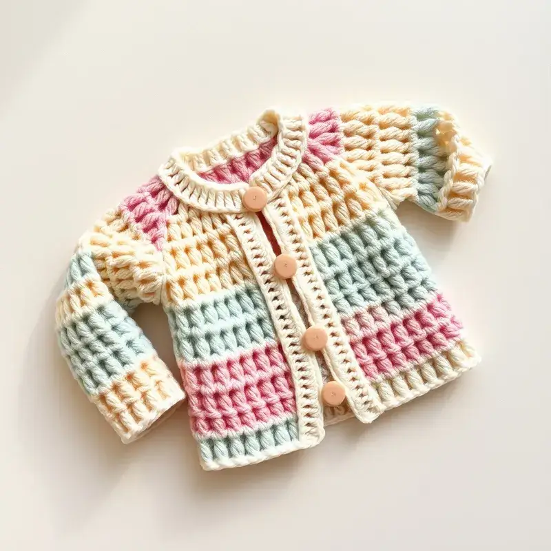 Casaquinho de bebê de crochê