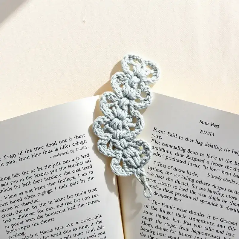 Marcador de livro de crochê